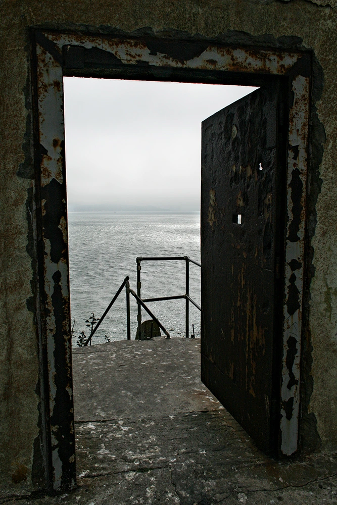 Alcatraz Prison Rec Yard Door to Nowhere copyright 2024 sublunar
