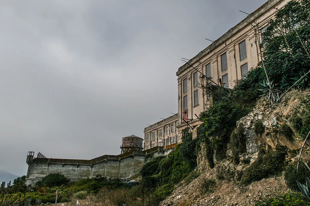 Alcatraz Prison Exterior Sea Wall copyright 2024 sublunar