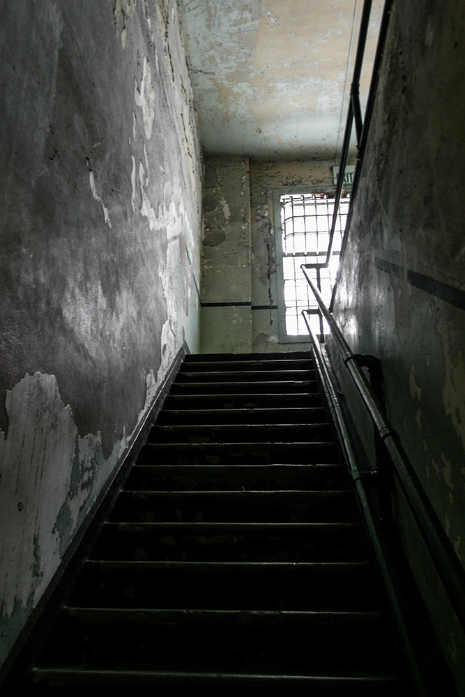 Alcatraz Prison Hospital Stairs copyright 2024 sublunar