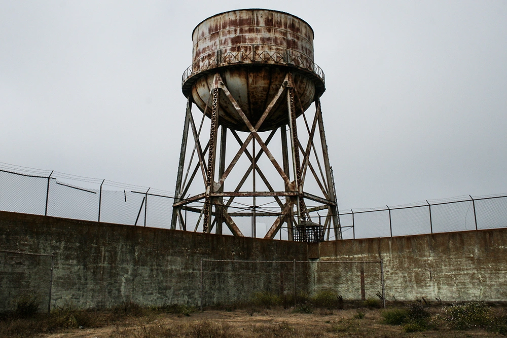 Alcatraz Prison Water Tower copyright 2024 sublunar