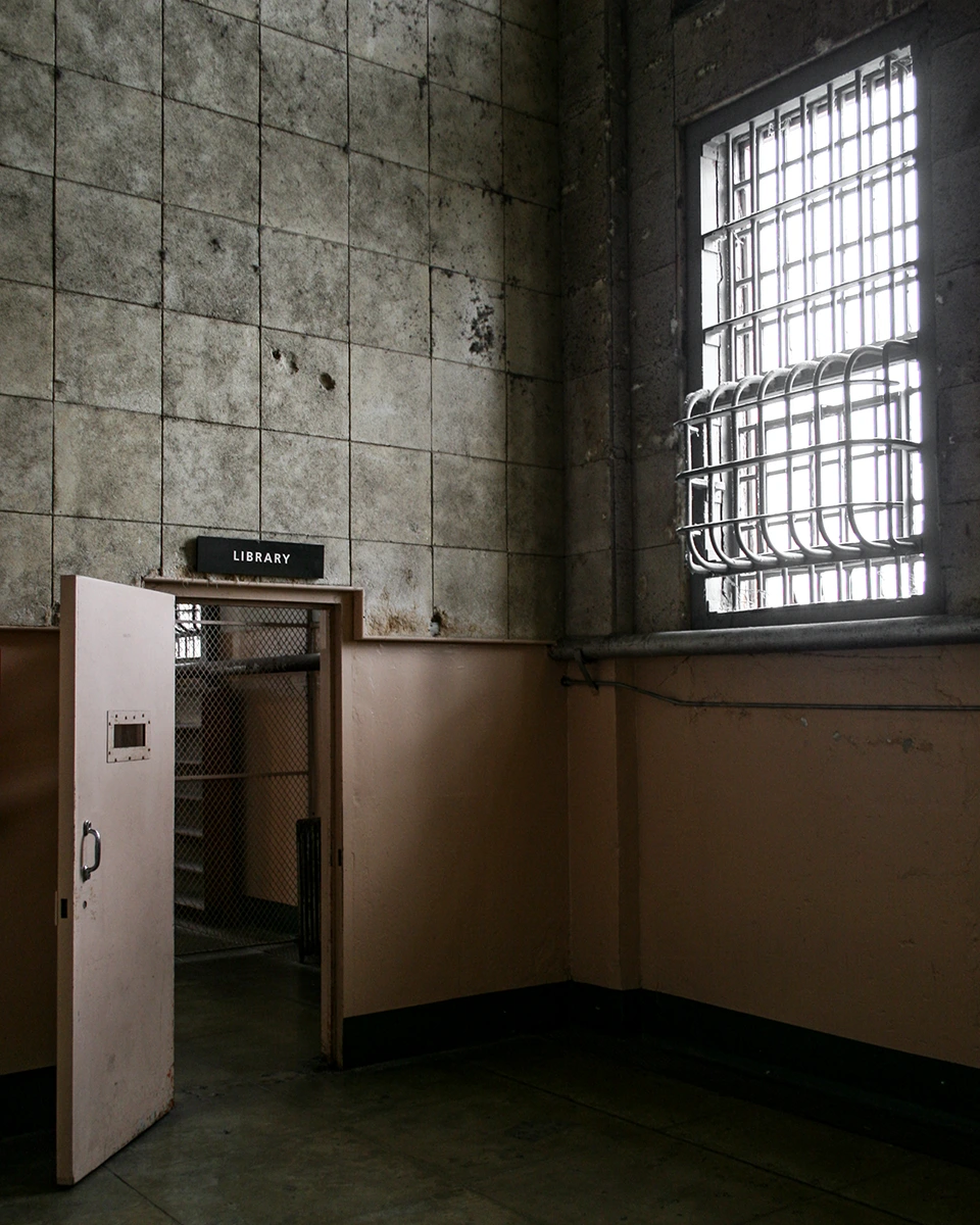 Alcatraz Prison D-Block/Library Door copyright 2024 sublunar